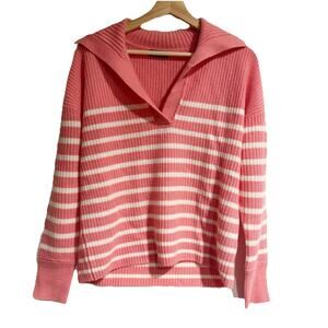 Vineyard Vines WOMEN'S STRIPED RIB-KNIT CASHMERE SWEATER IN CAYMAN Women Small